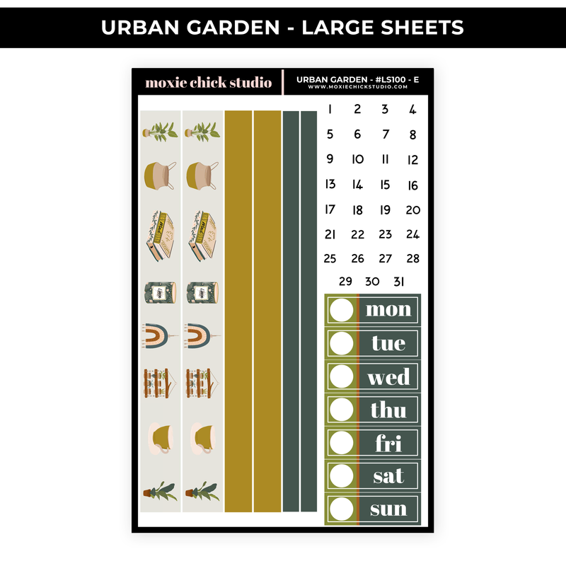 URBAN GARDEN - 5 LARGE SHEETS - NEW RELEASE