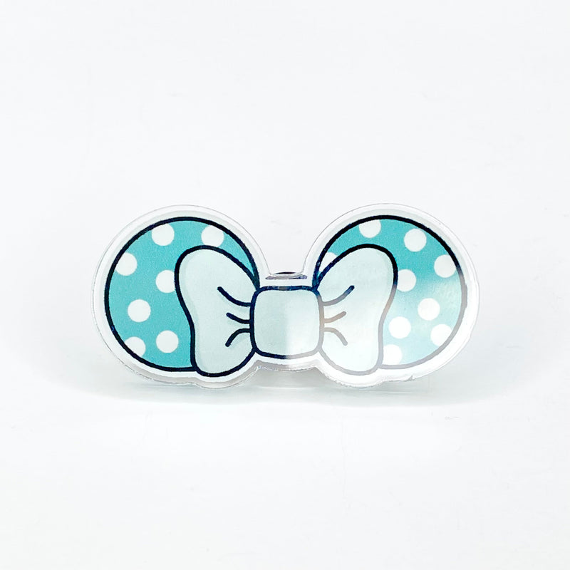 BLUE BOW 2" PIN / NEW RELEASE